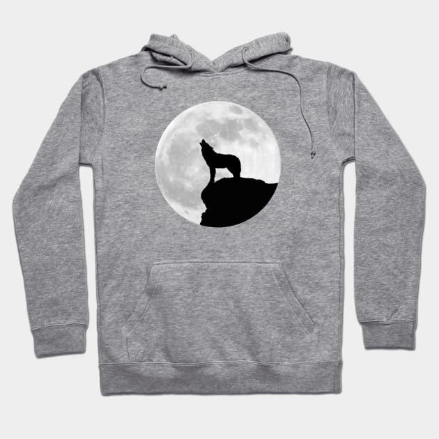 Wolf under the moon Hoodie by Boss creative